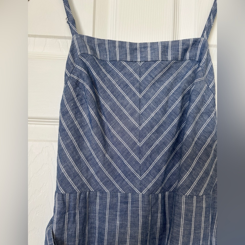NWT Banana Republic Factory Blue and White Striped Dress, 100% natural fibers - Picture 3 of 5